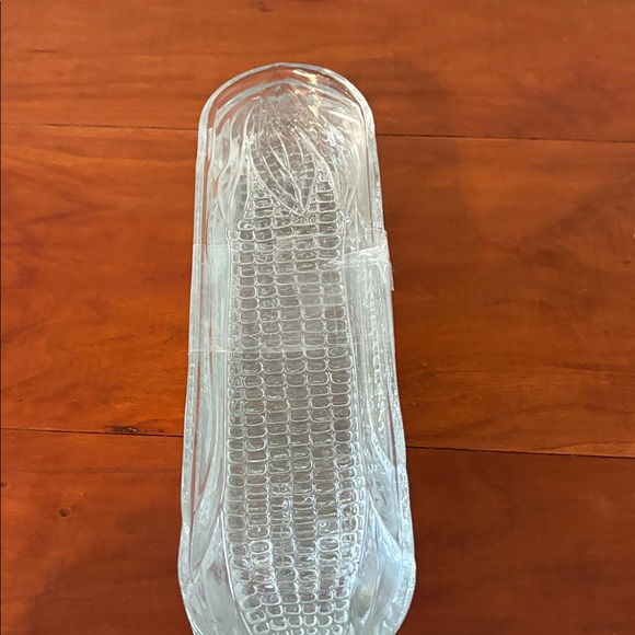 Corn on the Cob Dishes Holders Set of 4 Clear Glass Serving Vintage - Picture 5 of 7